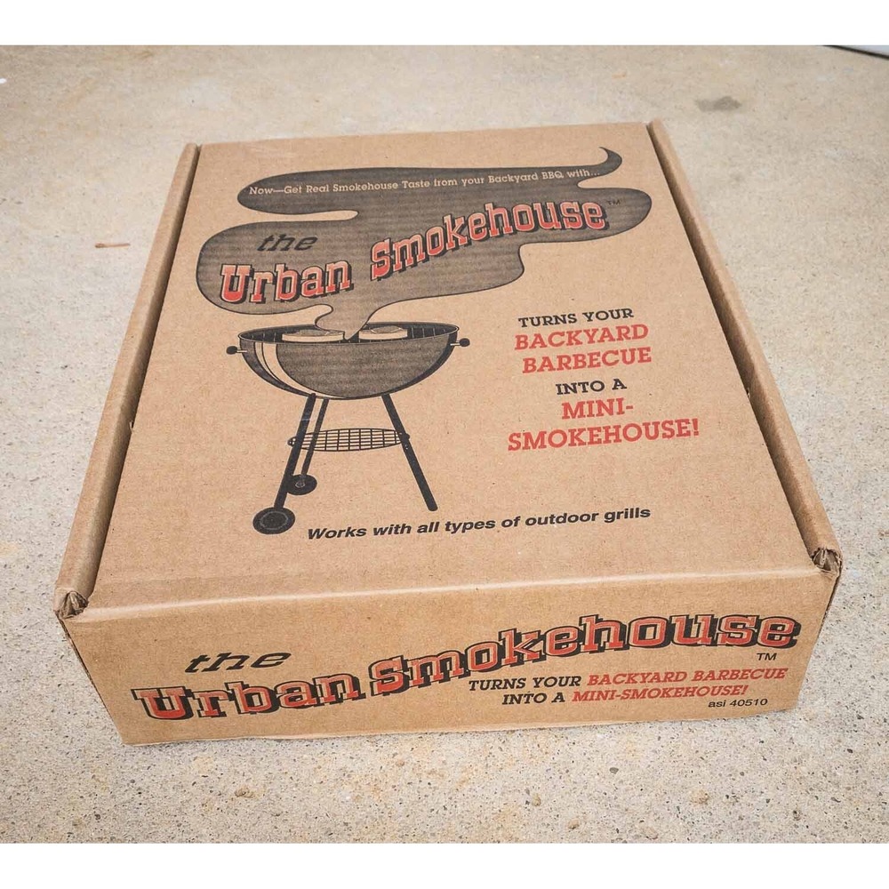 The Urban Smokehouse Grill Smoker Kit Brown Wood Chips Stainless Steel